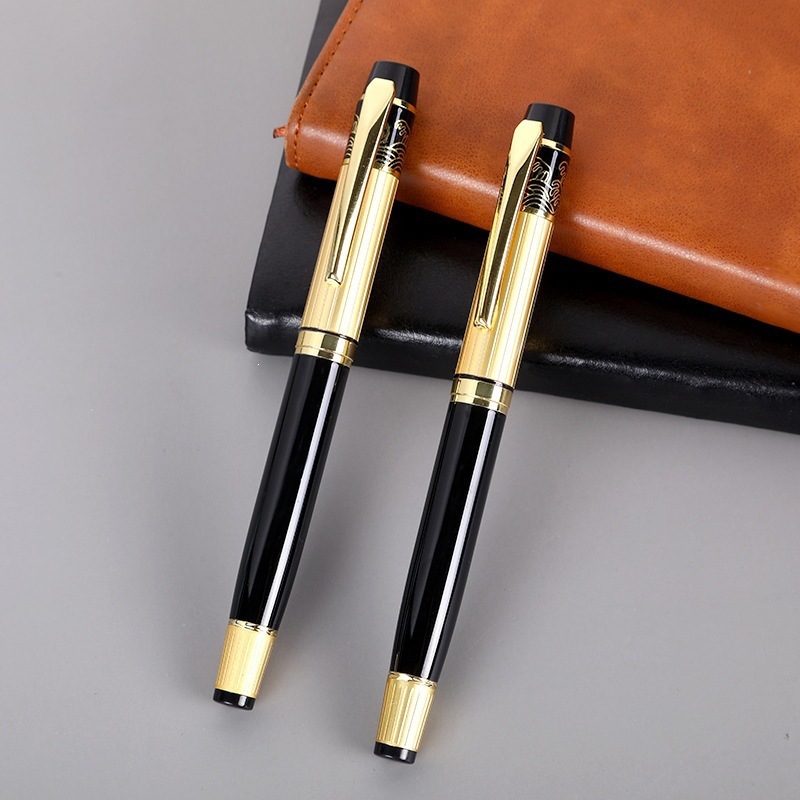 Metal gel pen, office pen, business pen, customizable with logo and engraving, signature pen, gold advertising gift pen