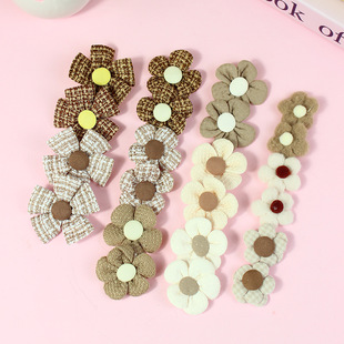 Korean Semi-Finished Monochrome Small Fragrant Five-Petal Flower Clothing Accessories Accessories Flower Luggage Gift Box Accessories Decoration