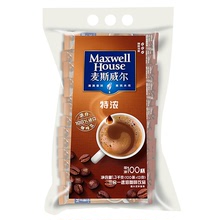 麥斯威爾咖啡特濃速溶三合一咖啡粉100條袋裝1300g即溶咖啡沖飲品
