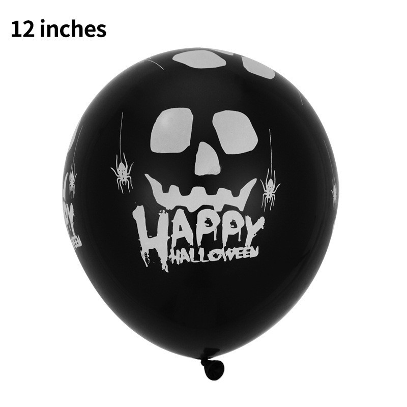 Home & Garden latex balloon 12 inch printed pumpkin bat ghost festival KTV decoration balloon set_voghion.com
