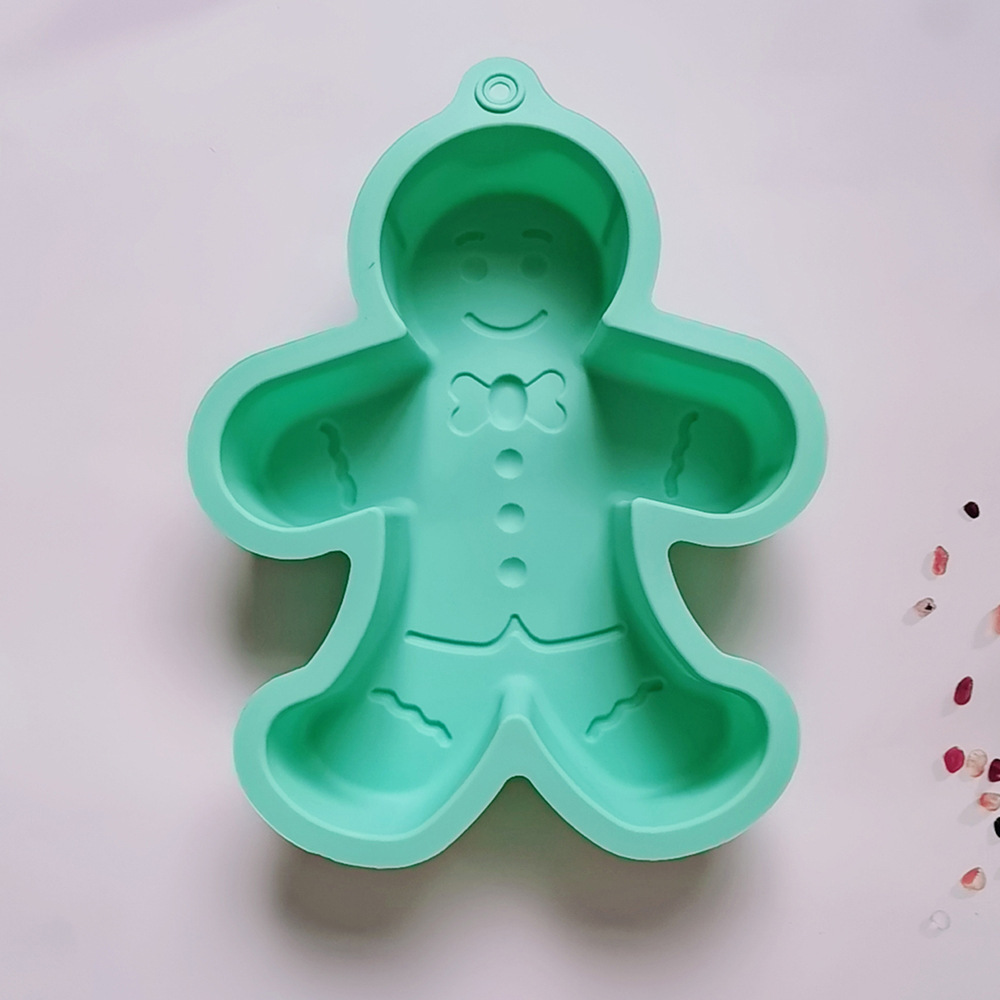 Silicone Snowman 65 molde de silicona pastel molde de pan postre cocina hornear harina de arroz