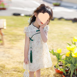 Cheongsam Girls Summer Chinese Style Baby Girl Skirt Summer Children's Clothing Baby Dress Summer Small Children's Hanfu Summer
