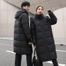 聚酯棉服女情侣装冬季加厚棉衣过膝长款棉衣女韩版棉袄外套艺考生