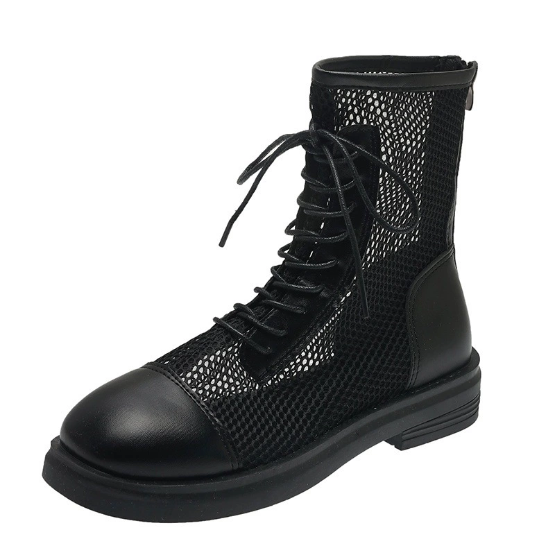 Martens, white summer thin mesh breathable low boots, 2023 collection