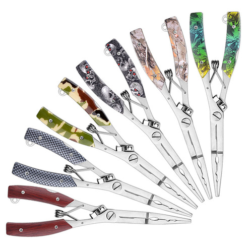 Supply Long Mouth Fishing Pliers Stainless Steel Straight Mouth Fishing Pliers Fish Controlling Device Fishing Pliers Hook Cutter Wholesale
