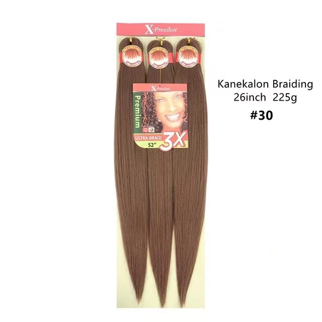 3X Easy trenza cabello frío ignífugo negro pelucina trenza sucia 52inch tres piezas EZ pelucina trenza