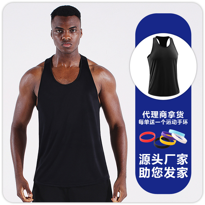 Chaleco deportivo de secado rápido para hombres de verano Delgado entrenamiento de baloncesto más tamaño chaleco maratón flojo fitness top