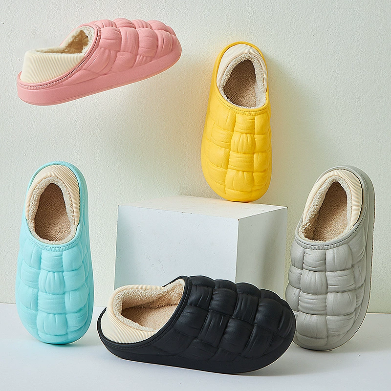Новая зимняя мужская домашняя женская ванная комната, нескользящая уличная универсальная Водонепроницаемая мягкая подошва, трансграничная легкая хлопковая обувь «Все включено»