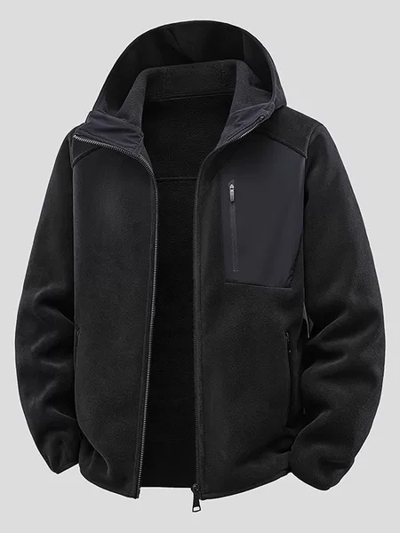 Factory Direct Sales 2026 Autumn and Winter Hooded Fleece Jacket Men's Warm Jacket Autumn and Winter Fleece Thickened Jacket