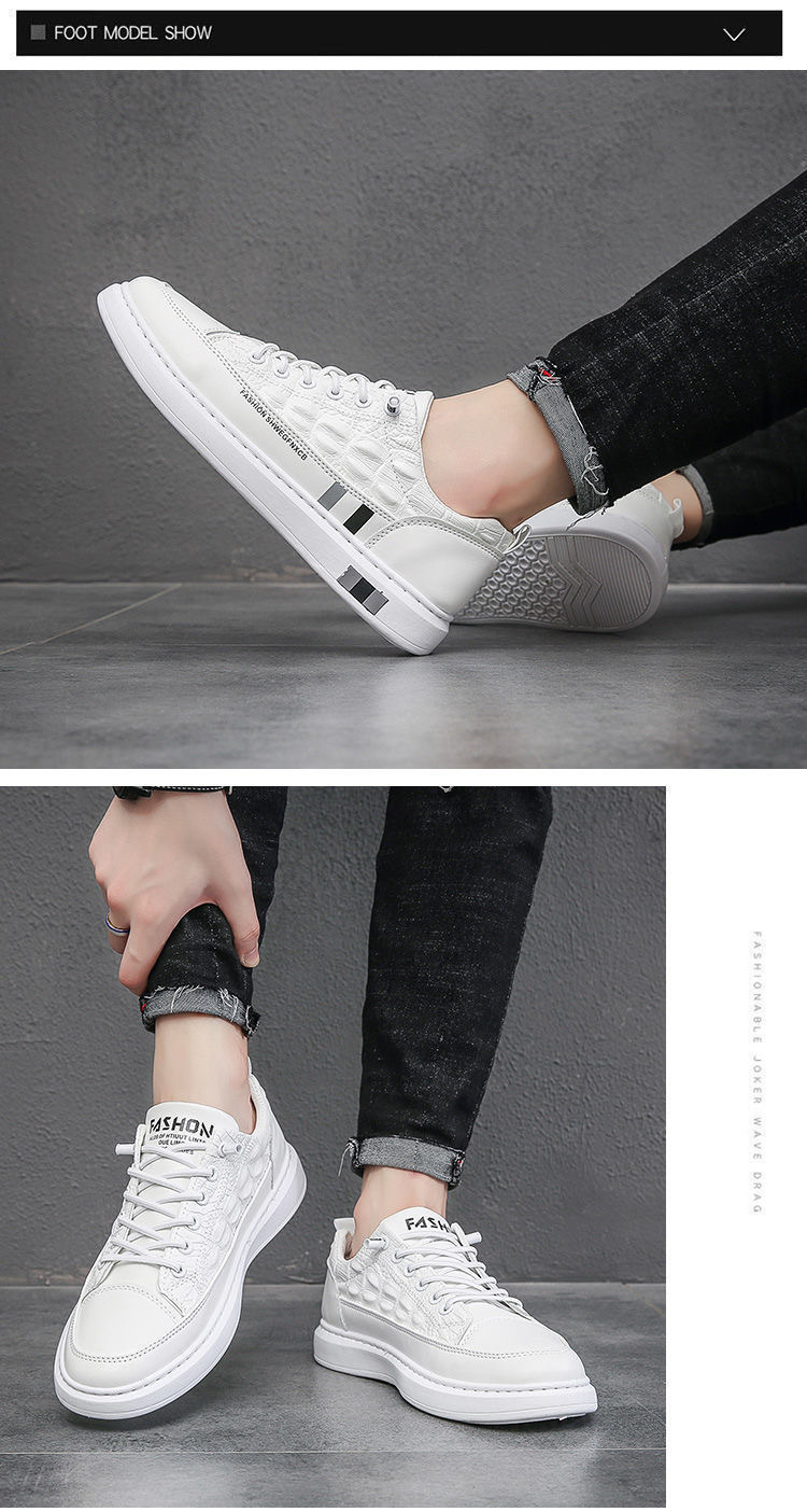 Scarpe casual da uomo in pelle di coccodrillo stile board_voghion.com