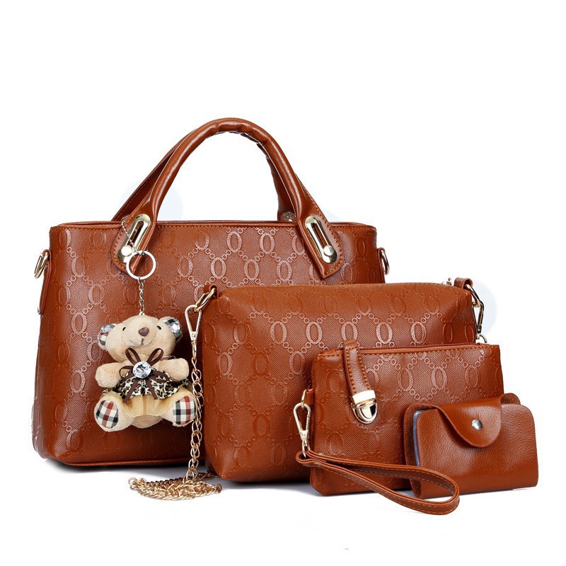 Square Shape Large Size Women's Large All Seasons Pu Leather Streetwear Bag Sets