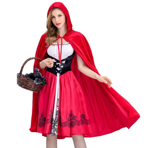Halloween Little Red Riding Hood Costume Adult Christmas Costume Cosplay Suit Factory Direct Role Play Stage Wear