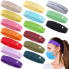 Cross border Elastic force Gemmy Nurse Button Mask Headband Europe and America motion yoga Headband Hairdressing goods in stock wholesale