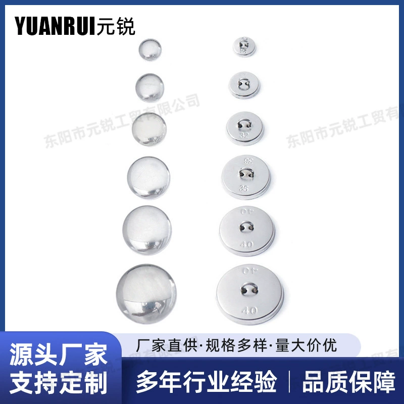 Оптовая продажа с фабрики алюминиевая поверхность проволоки веерные пуговицы аксессуары металлическая одежда пряжка материал куртка застежка сумка