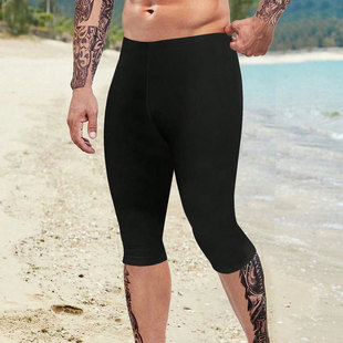 Cross-Border Foreign Trade Men's Swimming Training Running Beach High-Waisted Large Size Multi-Functional Sports Shorts Body-Fitting
