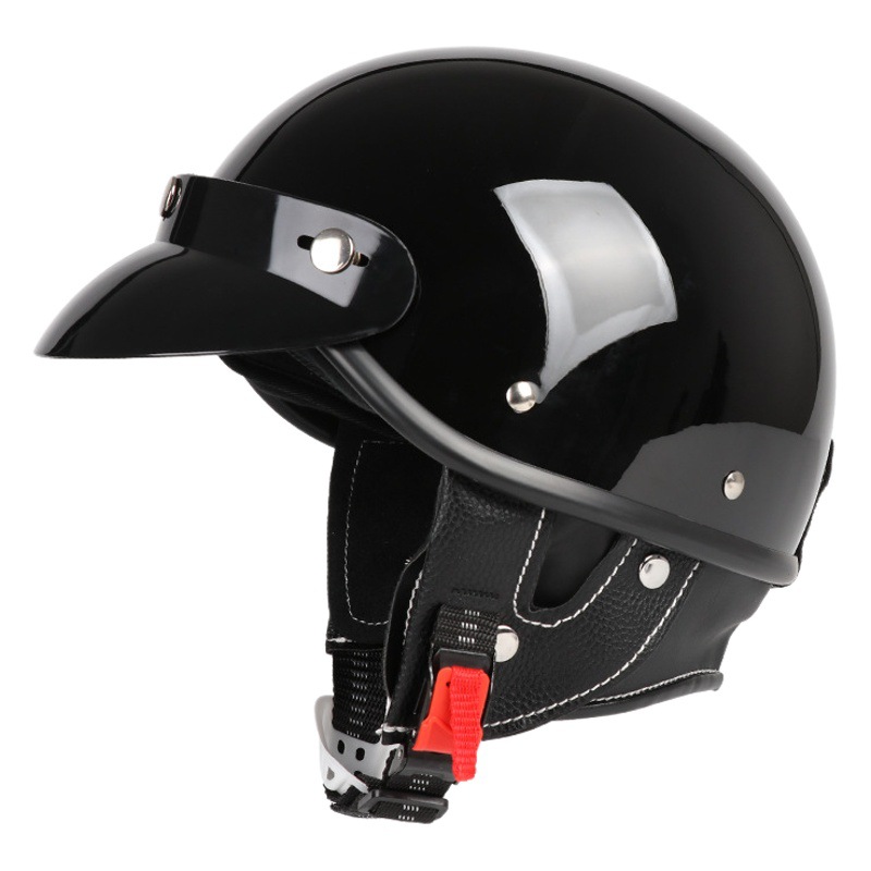 [Selección Global] Casco Abierto para Motocicleta Eléctrica de Estilo Vintage, Diseñado Especialmente para Comercio Exterior, para Uso en Todas las Estaciones.