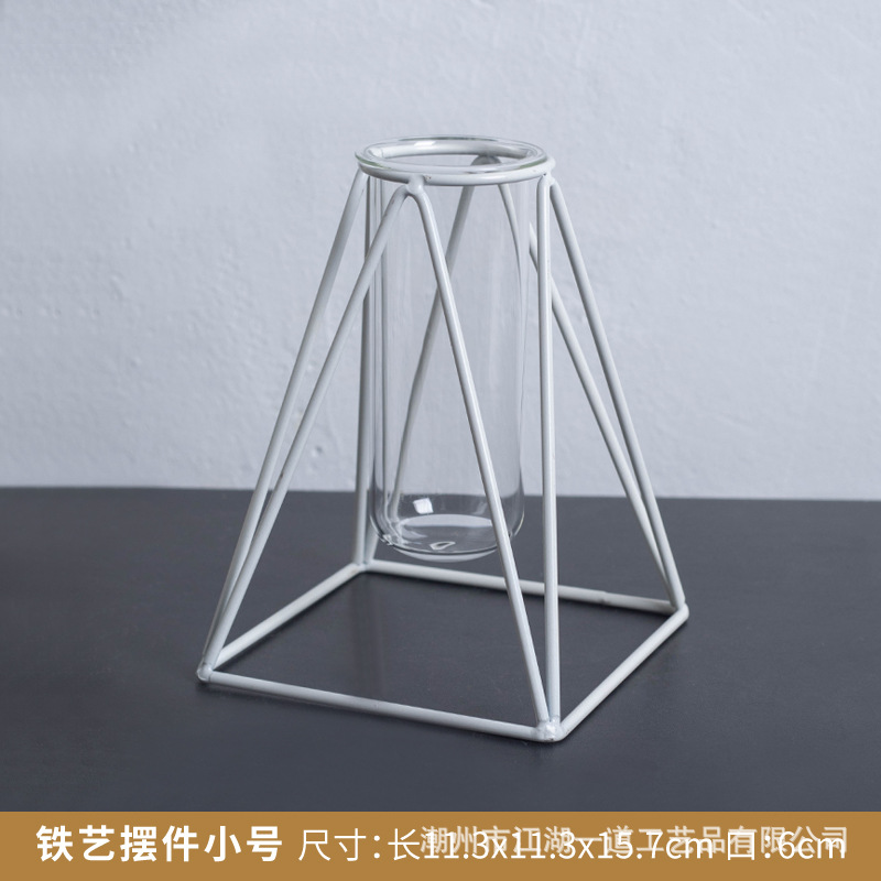 Botón creativo hidropónico tubo de ensayo flor floral estante decoración de mesa sala de estar mesa de té flores flores secas decoración de plantas verdes