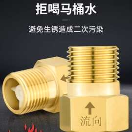单向止回阀全铜马桶4分防反水卫生间水管止水阀防回水倒流止逆阀
