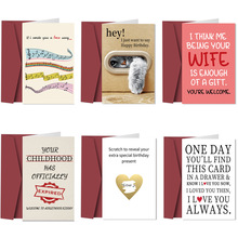 Temu跨境热销贺卡感谢卡片搞笑文字卡片生日贺卡恶搞节日祝福贺卡