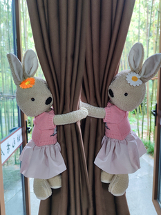Curtain Tiebacks Rabbit Clips Magnetic Cartoon Doll Decorative Curtain Hooks Curtain Ties White Curtain Clips