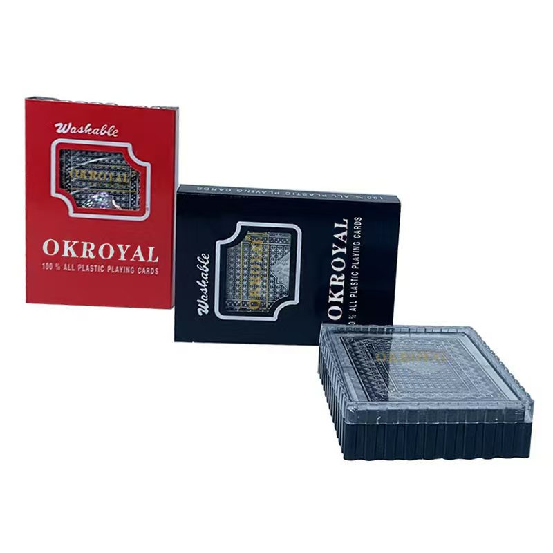 Al por mayor transfronterizo nuevo OKROYAL sequinilla de plástico PVC bicolor 30 filamento suave a prueba de agua y desgaste tarjetas de juego image 2