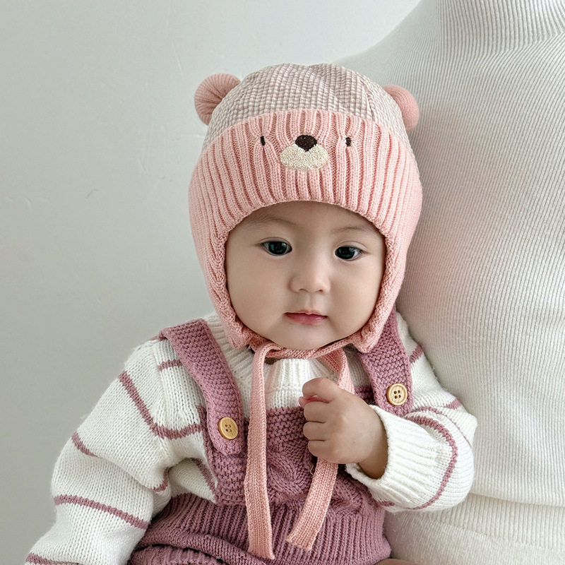 婴儿帽子秋冬季男女宝宝护耳帽冬季保暖加厚可爱婴幼儿套头帽儿童|undefined