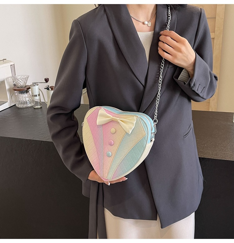 Women's Medium Pu Leather Gradient Color Bow Knot Streetwear Zipper Underarm Bag display picture 8