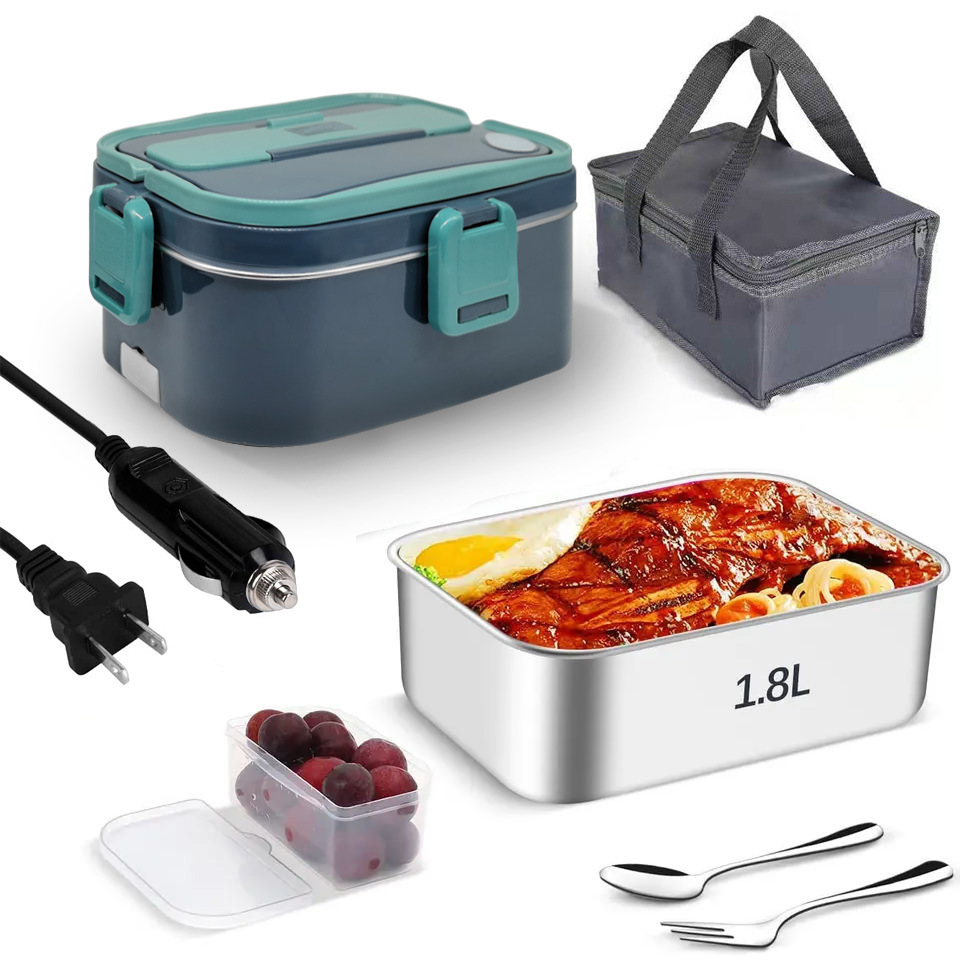 다크그린 1.8L 무수도시락(스테인리스 라이너+실링링) + 포크+스푼 + 보온백