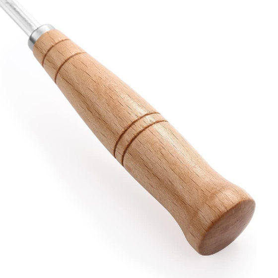 Stainless Steel Bread Fit Knife Wooden Handle Arc Bread Cutting Knife French Baguette Cutting Knife Bread Cutting Knife Cutting Knife