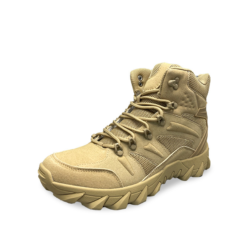 Botas militares antideslizantes de entrenamiento al aire libre, nuevas botas tácticas transfronterizas, botas de guerra resistentes al desgaste para hombres, botas de montaña para caminar en el desierto