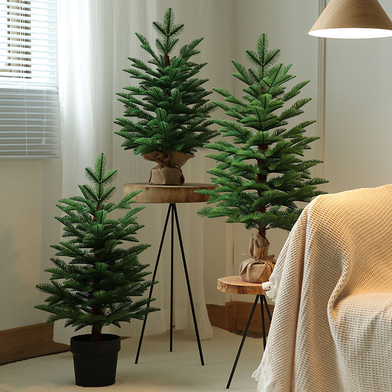 Transfronterizos venta caliente árbol de Navidad artificial árbol de escritorio pe decoración de Navidad decoración de árbol de Navidad pequeño árbol de Navidad