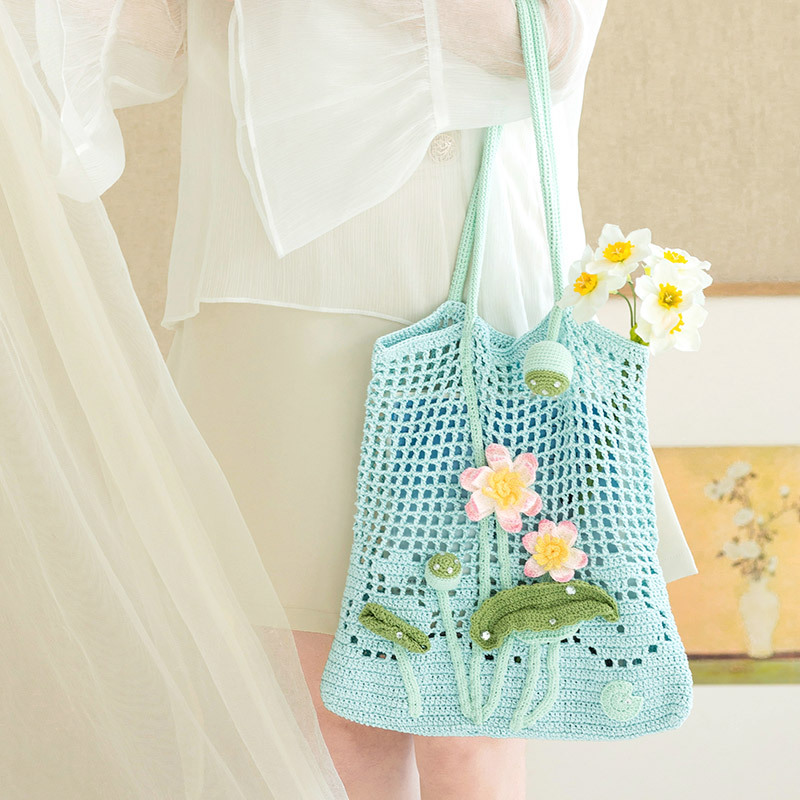 苏苏姐家荷韵包diy包包钩针编织毛线团包包线材料包尛