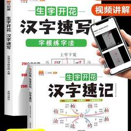 汉字速写汉字速记汉之简小学生思维导图生字开花识字书幼儿认字