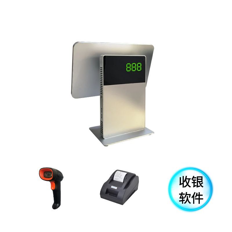 caja registradora de doble pantalla supermercado leche tienda de té sistema de caja registradora ordenadora caja registradora de pantalla única caja registradora de pantalla táctil todo en uno