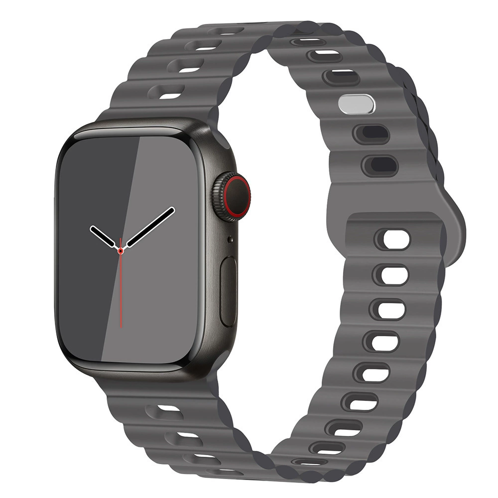 Apple, силиконовый браслет для часов, двухцветные дышащие спортивные часы