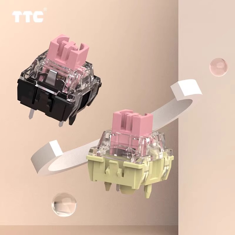 TTC Gold Powder V2-yellow bottom customized new gaming shaft new rebound powerful DIY hot-swappable switch