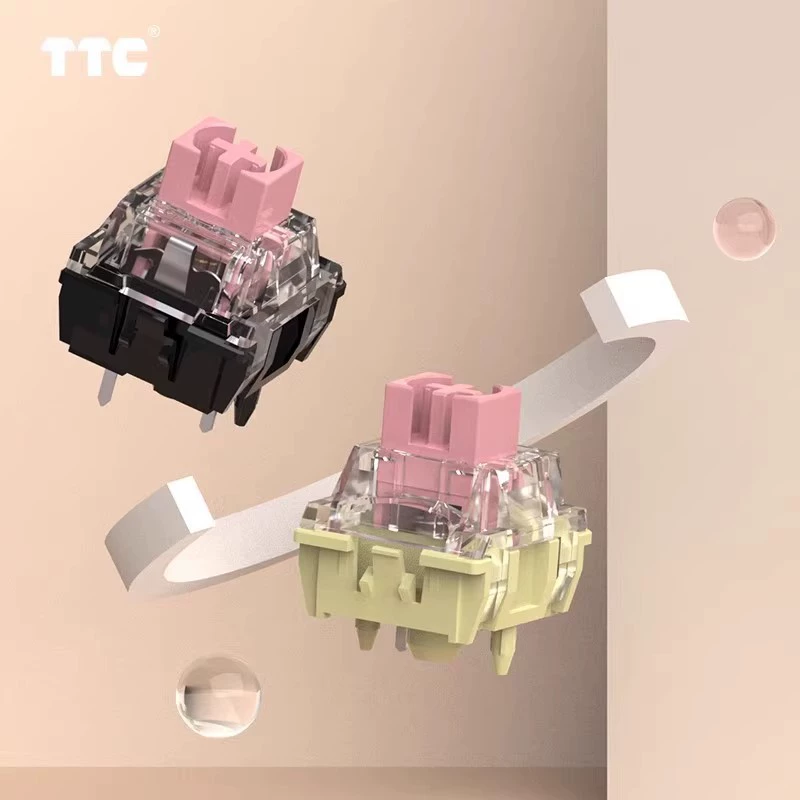 TTC Gold Powder V2-yellow bottom customized new gaming shaft new rebound powerful DIY hot-swappable switch