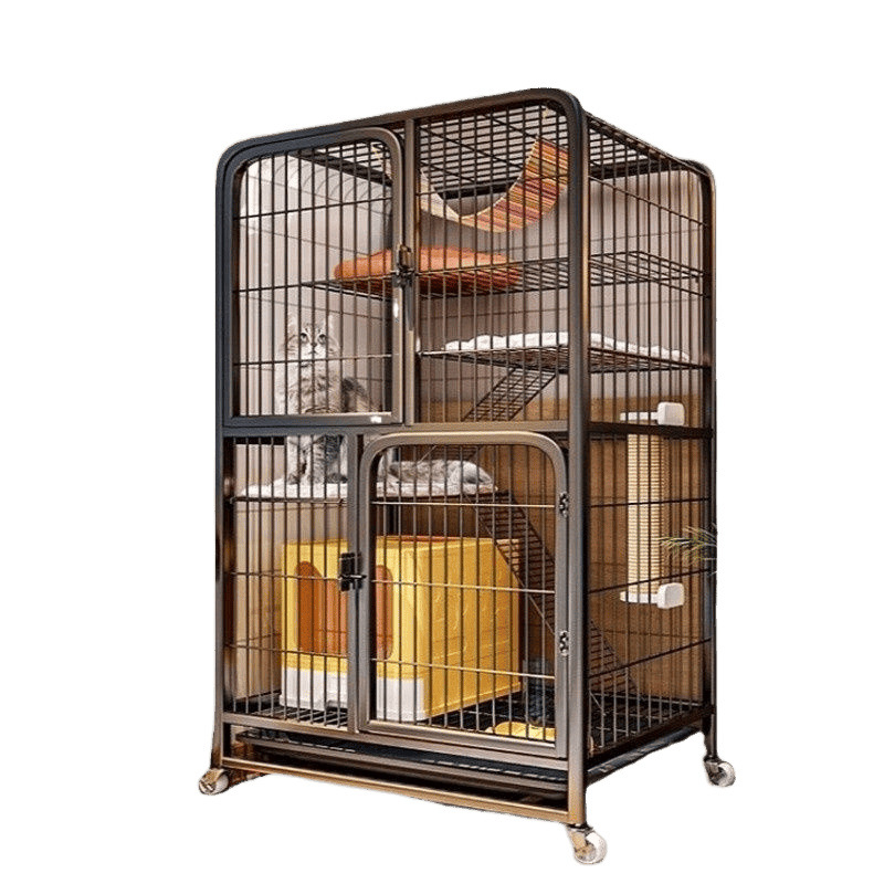 Jaula de gato doméstica interior de dos pisos gato villa no ocupa tierra mascota casa de gatos casa de gatos pequeña casa de gatos casa de gatos