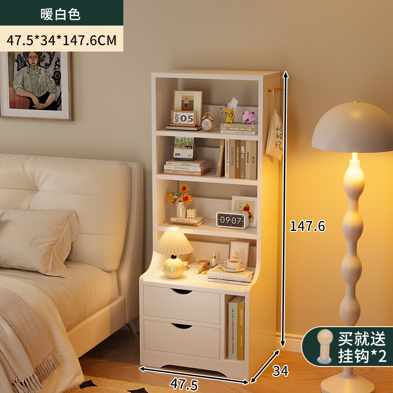 Tablero de cabecera simple y moderno tipo pequeño estante de almacenamiento multifuncional estante de libros de dormitorio casero armario de cabecera