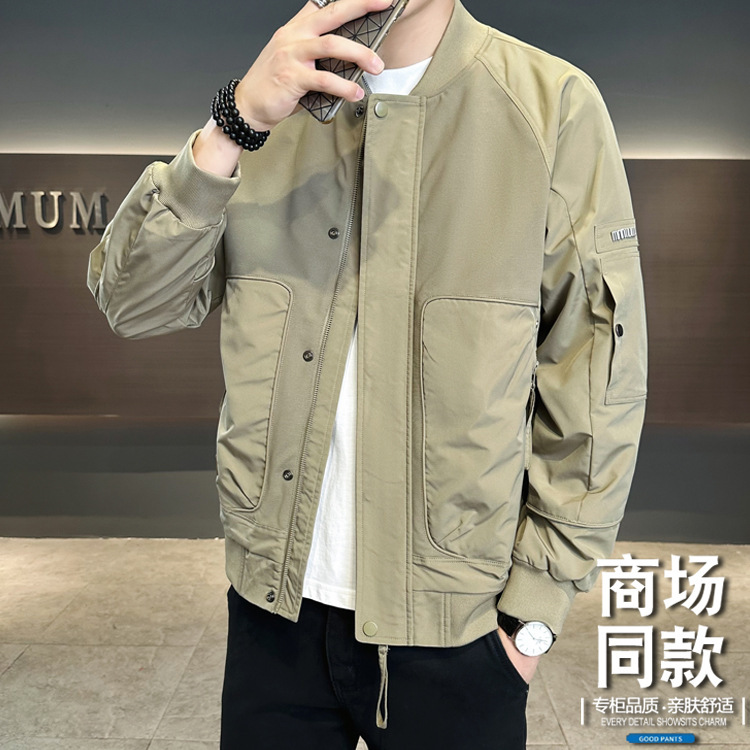 潮流男装外套2025春秋新款男士简约休闲百搭棒球服男款夹克上衣潮|undefined