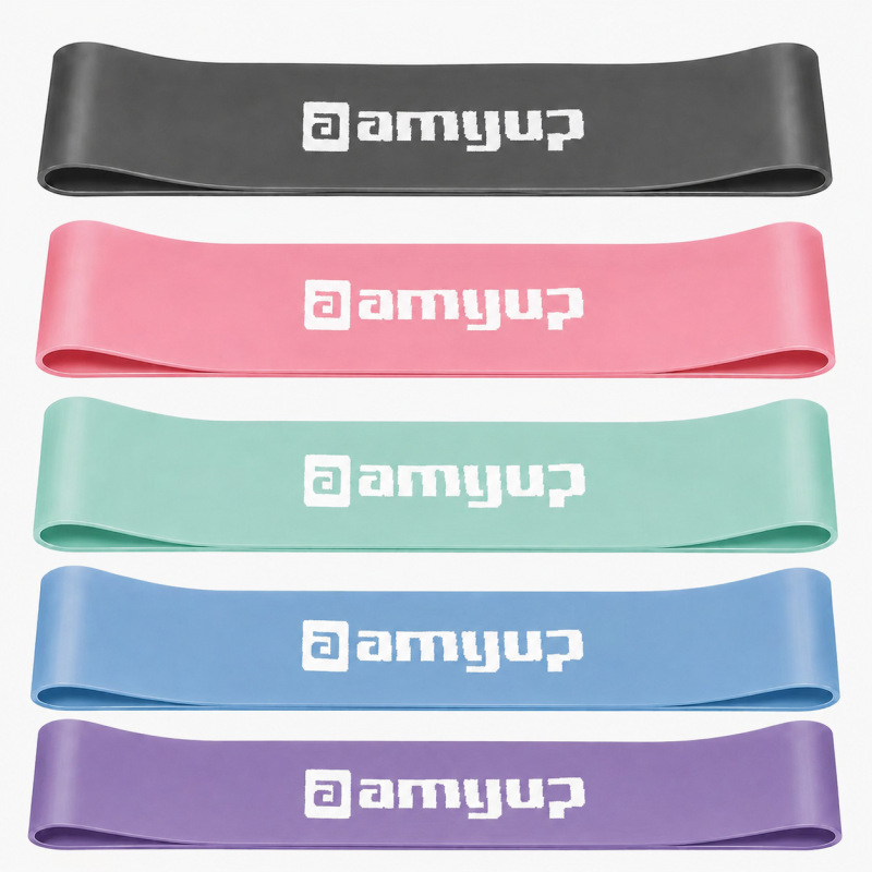 5-piece set of natural rubber resistance bands for fitness exercises, elastic bands for women to tone their buttocks, resistance bands for hip exercises