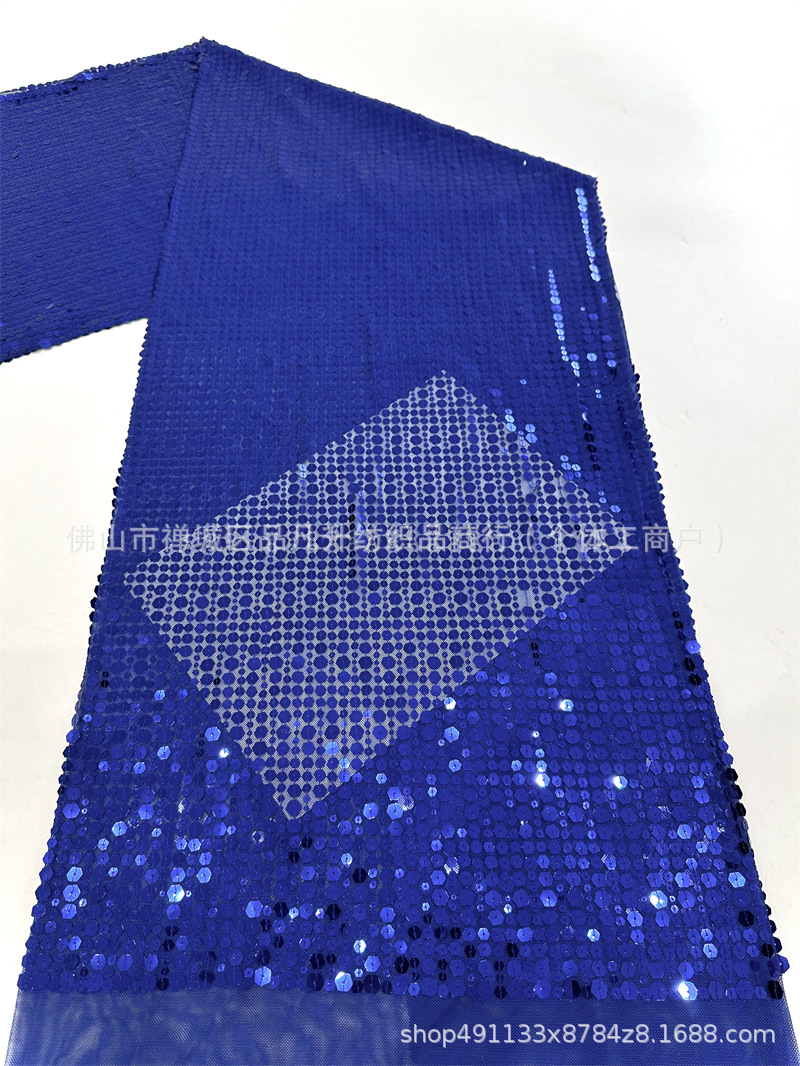 Ventas calientes de tamaño de diafragma de perlas de tela de tubo de diafragma hexagonal completo vestido de noche vestido de rendimiento tela de malla elástica