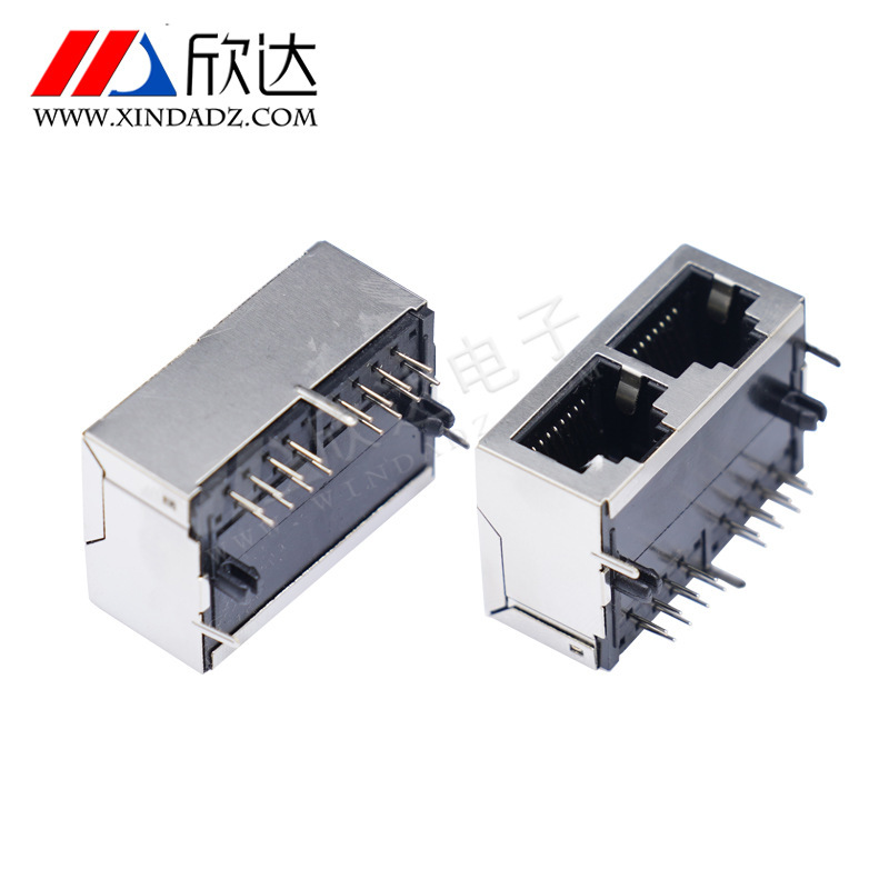 Factory wholesale network socket 59A-1X2-8P8C-S RJ-45 network cable interface PCB crystal head seat