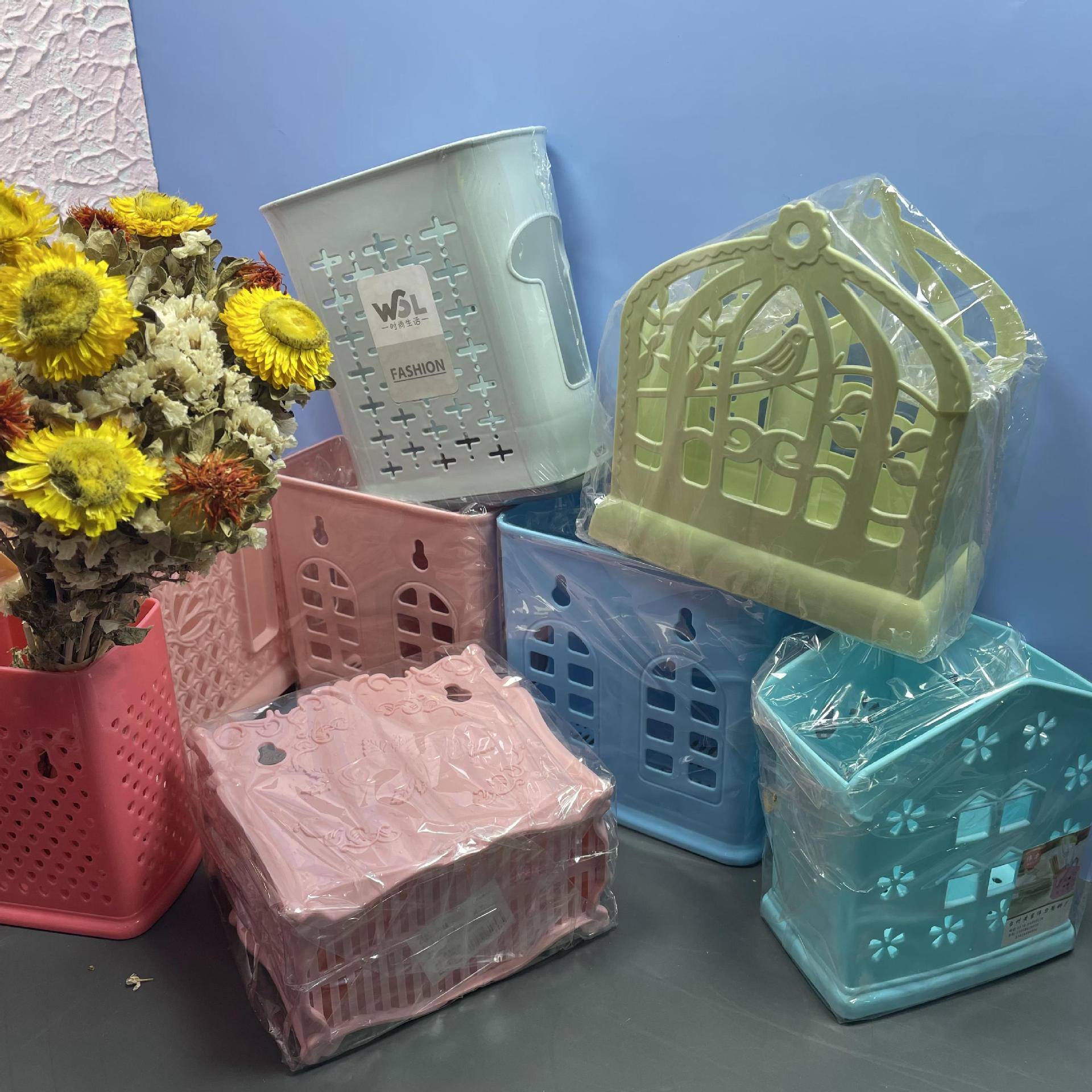 Spot Running Jianghu Simple and Convenient Chopsticks Basket Complete Chopsticks Spoon Knife Fork Tube Tableware Storage Box Plastic Drain Table Stand