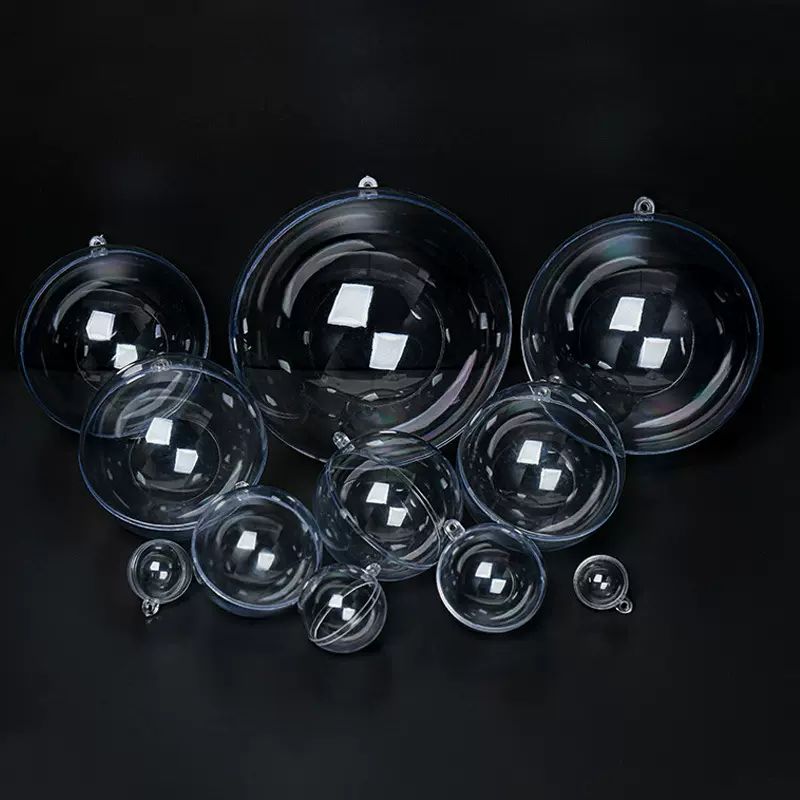 亚克力空心透明球塑料球圣诞装饰圆球可开合球罩球壳氛围布置用品