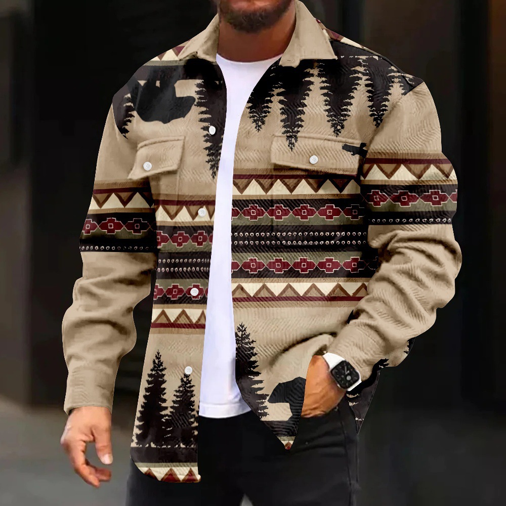 Chaqueta de manga larga con solapa al estilo del puerto de la calle principal para hombres Chaqueta de temperamento de moda de todo fósforo de tendencia de primavera y otoño MD05