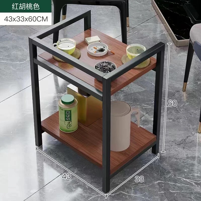 木制款麻将馆茶杯架客厅麻将桌可移动小茶几卧室落地正方形置物架|undefined