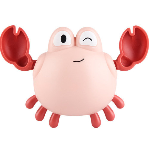 Cartoon internet celebrity cute little crab, baby summer bathroom swimming bath playing water, chain-wound toy