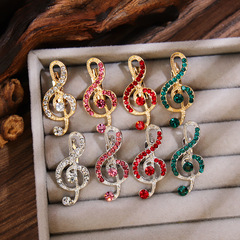 Note Brooch High-end Female Delicate Niche Design Sense Chest Flower Simple Multi-functional Suit Collar Pin Accessory 