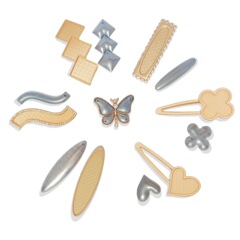 宋錦ヘアピンベース胚蝶サイドクリップ愛圧力クリップベースアクセサリー diy 貝殻クリップ合金ジュエリー